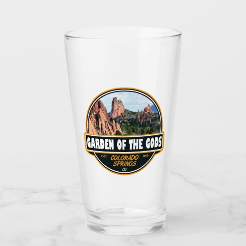 Garden of the Gods Colorado Springs Travel Emblem Glass