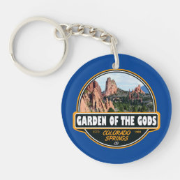 Garden of the Gods Colorado Springs Travel Emblem Keychain