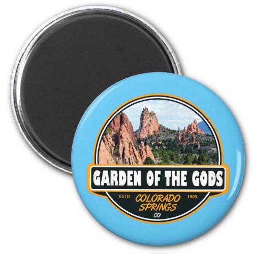 Garden of the Gods Colorado Springs Travel Emblem Magnet