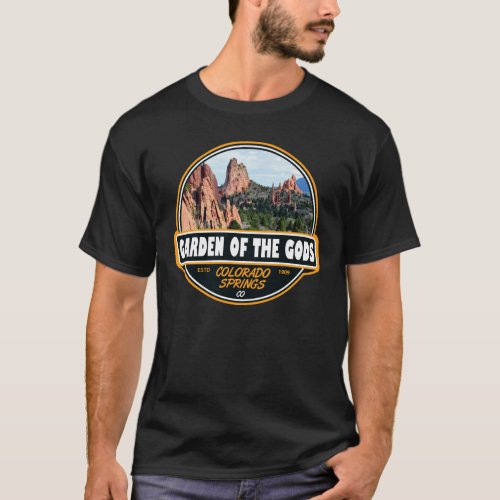 Garden of the Gods Colorado Springs Travel Emblem T_Shirt