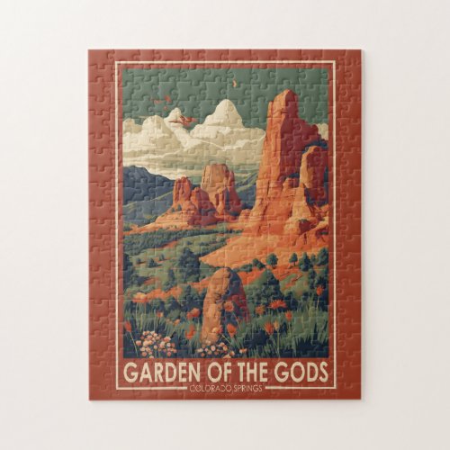 Garden of the Gods Colorado Springs Travel Vintage Jigsaw Puzzle