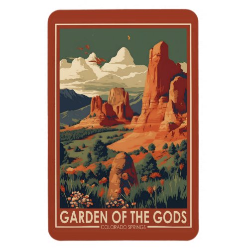 Garden of the Gods Colorado Springs Travel Vintage Magnet