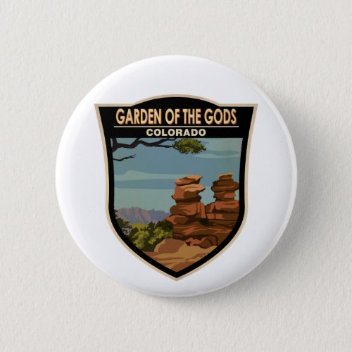 Garden of the Gods Colorado Vintage Button