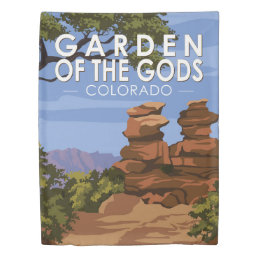 Garden of the Gods Colorado Vintage Duvet Cover