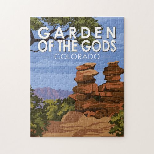 Garden of the Gods Colorado Vintage Jigsaw Puzzle