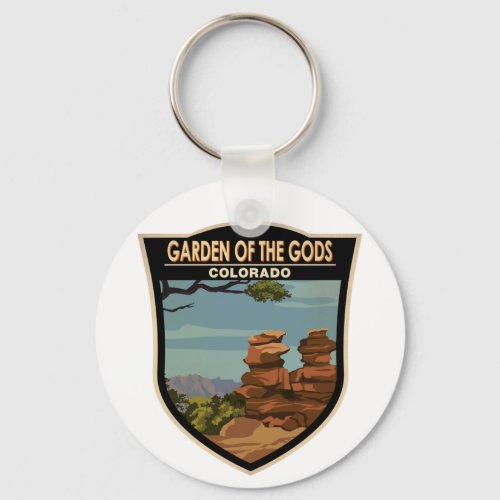 Garden of the Gods Colorado Vintage Keychain