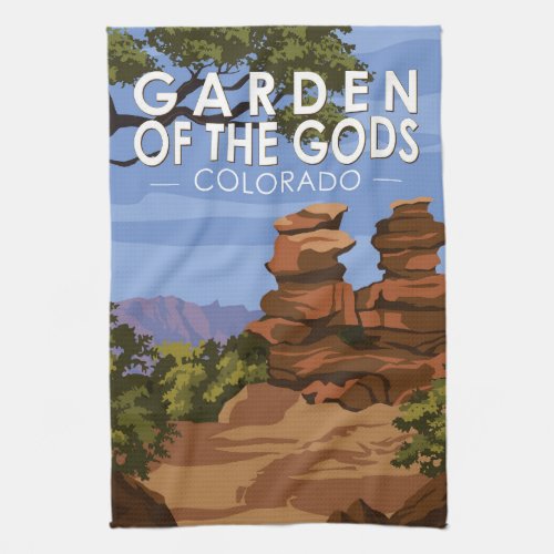 Garden of the Gods Colorado Vintage Kitchen Towel