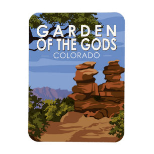 Garden of the Gods Colorado Vintage Magnet