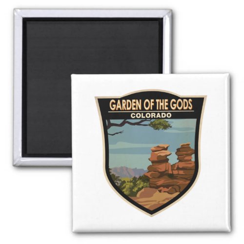 Garden of the Gods Colorado Vintage Magnet