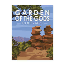 Garden of the Gods Colorado Vintage Postcard