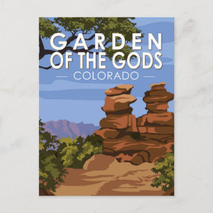 Garden of the Gods Colorado Vintage Postcard