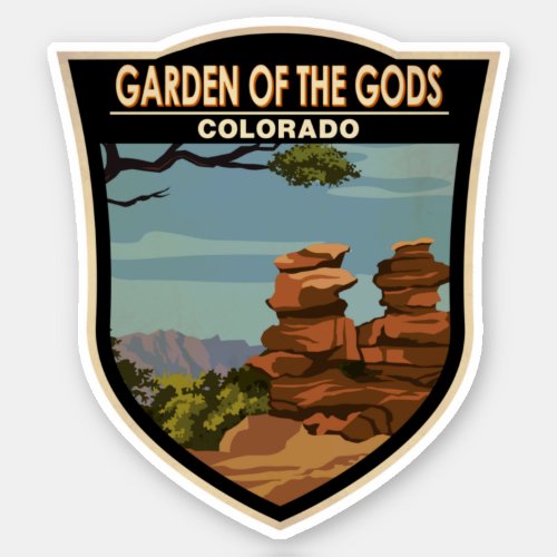 Garden of the Gods Colorado Vintage Sticker