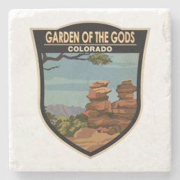 Garden of the Gods Colorado Vintage Stone Coaster
