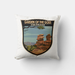 Garden of the Gods Colorado Vintage Throw Pillow