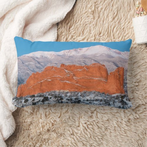 Garden of the Gods  Pikes Peak Colorado Lumbar Pillow