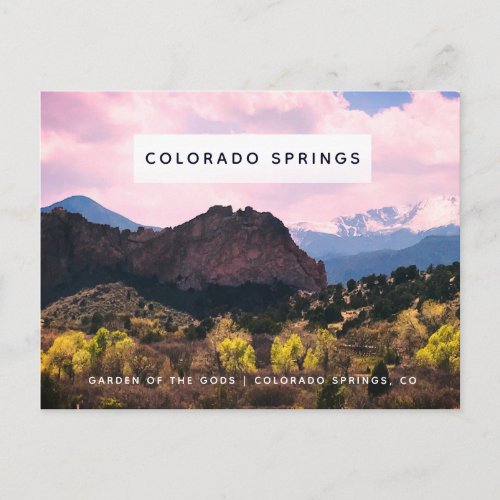 Garden of the Gods Pikes Peak Colorado Springs Postcard