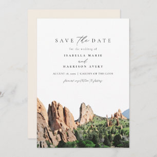 GARDEN OF THE GODS Skyline Travel Save the Date Invitation