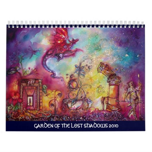 GARDEN OF THE LOST SHADOWS _2010 FLYING RED DRAGON CALENDAR