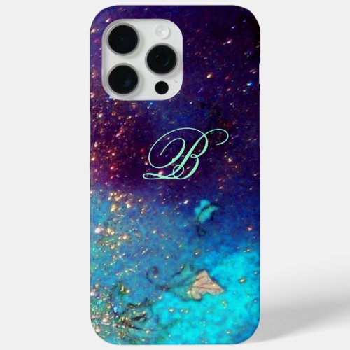 GARDEN OF THE LOST SHADOWS_Blue Turquoise Monogram iPhone 15 Pro Max Case