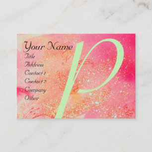 GARDEN OF THE LOST SHADOWS -BUTTERFLY MONOGRAM BUSINESS CARD