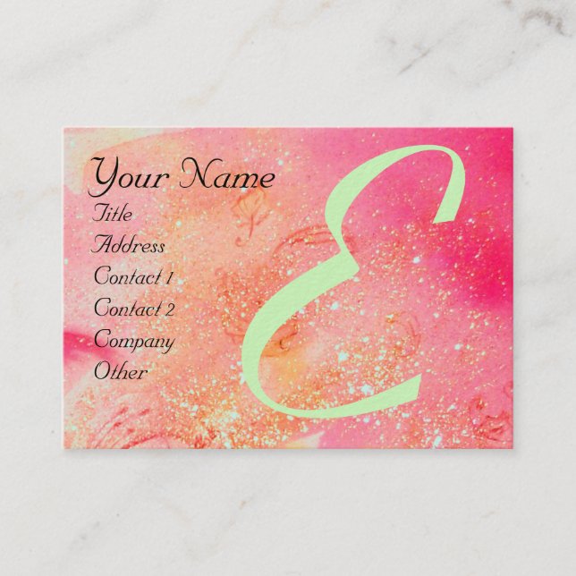 GARDEN OF THE LOST SHADOWS -BUTTERFLY MONOGRAM BUSINESS CARD (Front)