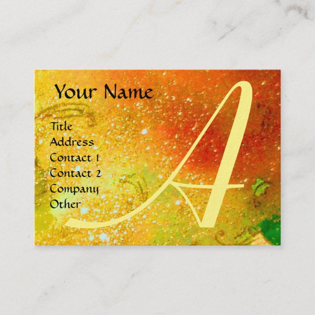 GARDEN OF THE LOST SHADOWS -BUTTERFLY MONOGRAM BUSINESS CARD (Front)