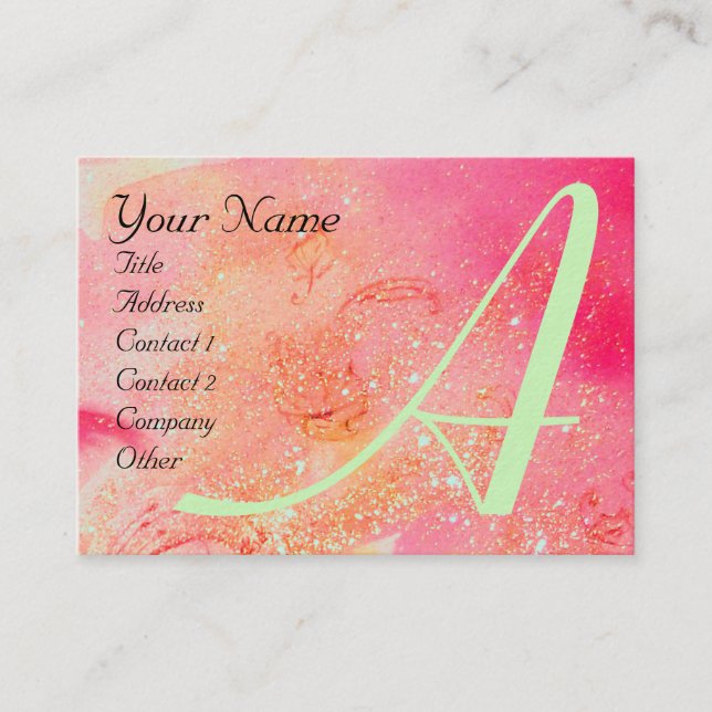 GARDEN OF THE LOST SHADOWS -BUTTERFLY MONOGRAM BUSINESS CARD (Front)