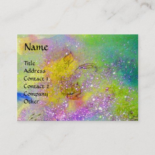 Customizable GARDEN OF THE LOST SHADOWS BUTTERFLY MONOGRAM BUSINESS CARDS