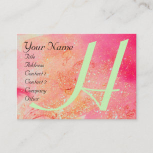 GARDEN OF THE LOST SHADOWS -BUTTERFLY MONOGRAM BUSINESS CARD