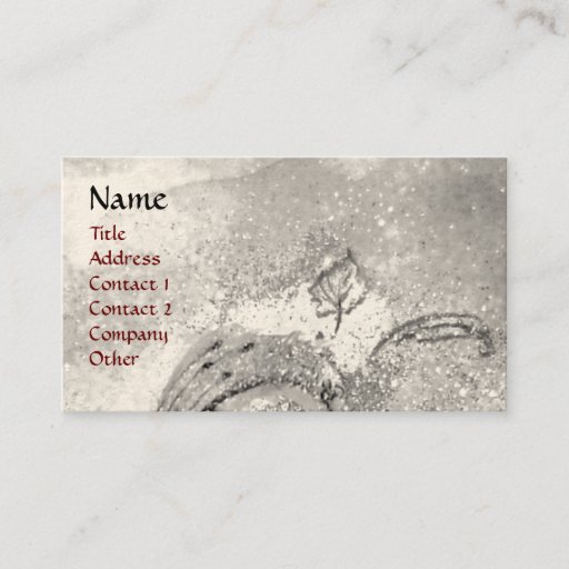 Customizable GARDEN OF THE LOST SHADOWS BUTTERFLY MONOGRAM BUSINESS CARD