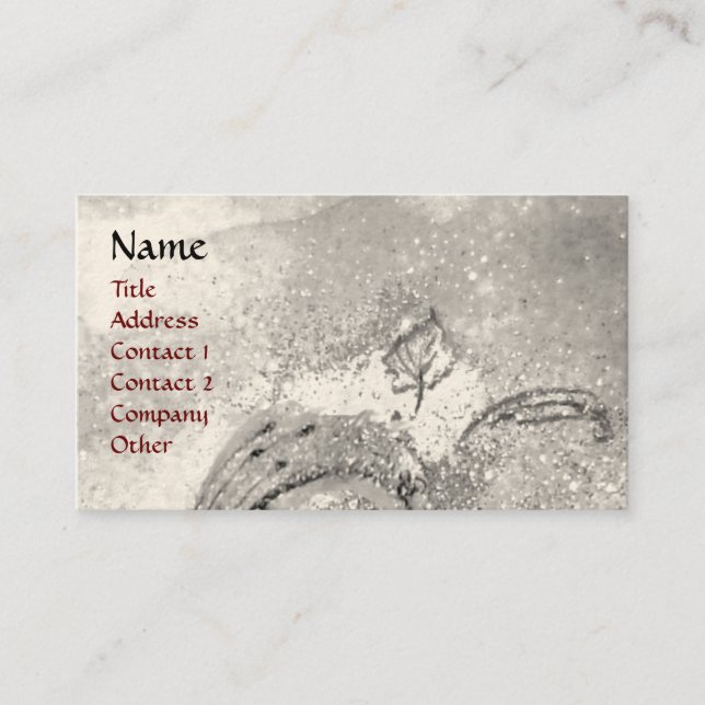 GARDEN OF THE LOST SHADOWS BUTTERFLY MONOGRAM BUSINESS CARD (Front)