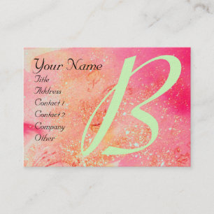 GARDEN OF THE LOST SHADOWS -BUTTERFLY MONOGRAM BUSINESS CARD