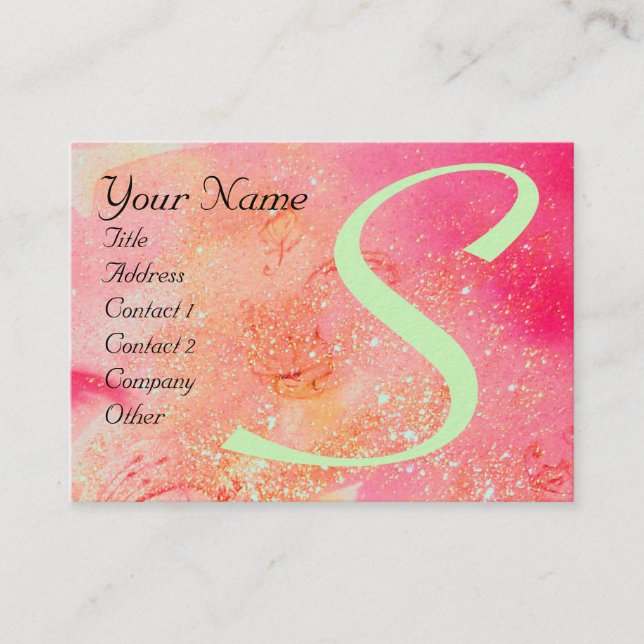 GARDEN OF THE LOST SHADOWS -BUTTERFLY MONOGRAM BUSINESS CARD (Front)