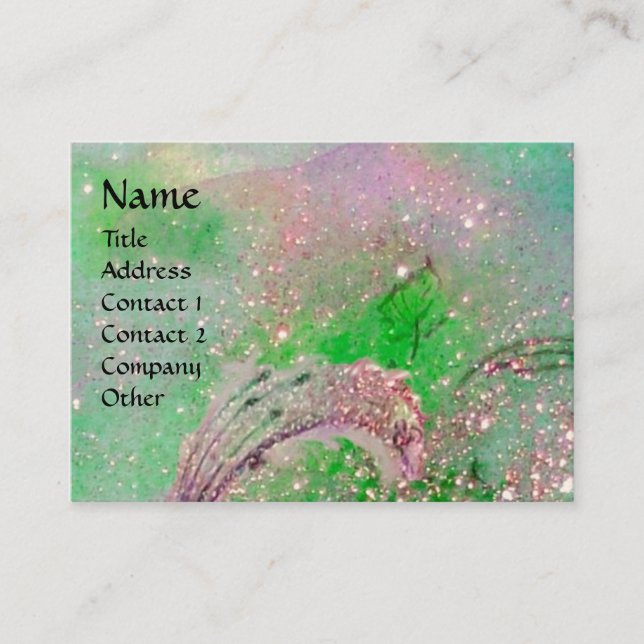 GARDEN OF THE LOST SHADOWS BUTTERFLY MONOGRAM BUSINESS CARD (Front)