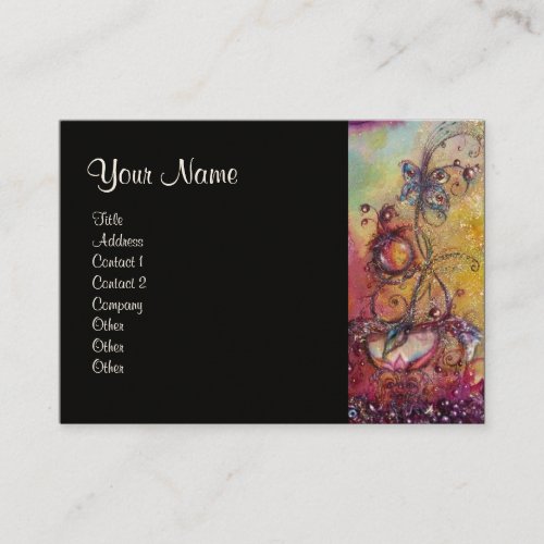 GARDEN OF THE LOST SHADOWS _BUTTERFLY PLANTblack Business Card