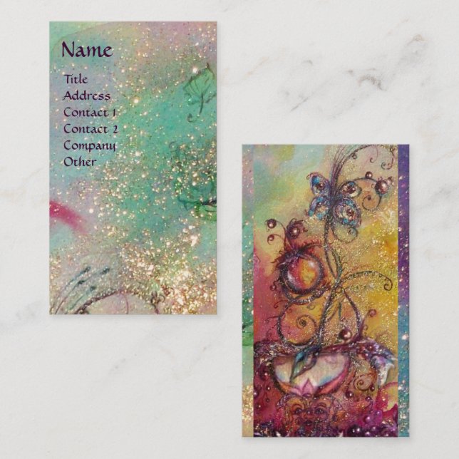 GARDEN OF THE LOST SHADOWS - BUTTERFLY PLANT BUSINESS CARD (Front/Back)