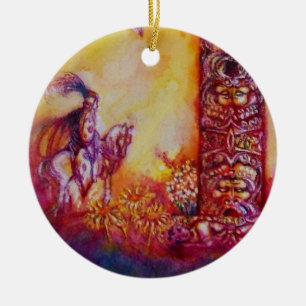 GARDEN OF THE LOST SHADOWS- BUTTERFLY PLANT Heart Ceramic Ornament