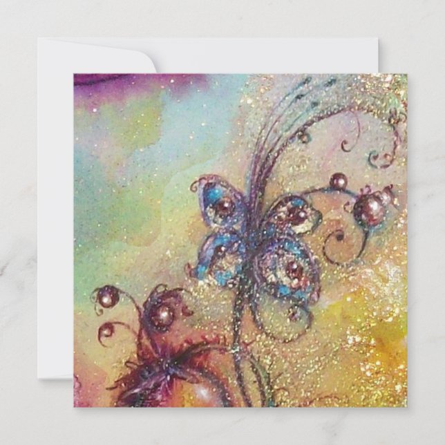 GARDEN OF THE LOST SHADOWS -BUTTERFLY PLANT,yellow Invitation (Front)