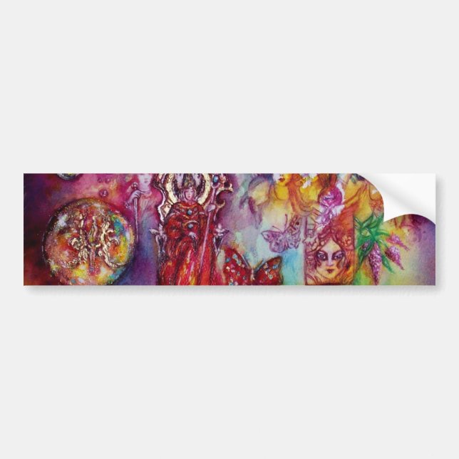 GARDEN OF THE LOST SHADOWS, FAERY AND BUTTERFLIES BUMPER STICKER (Front)