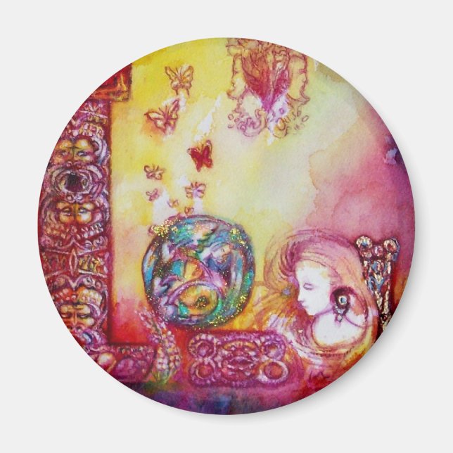 GARDEN OF THE LOST SHADOWS -FAERY AND BUTTERFLIES MAGNET (Front)