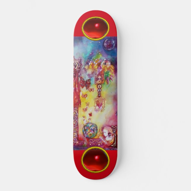 GARDEN OF THE LOST SHADOWS, FAERY AND BUTTERFLIES SKATEBOARD DECK (Front)