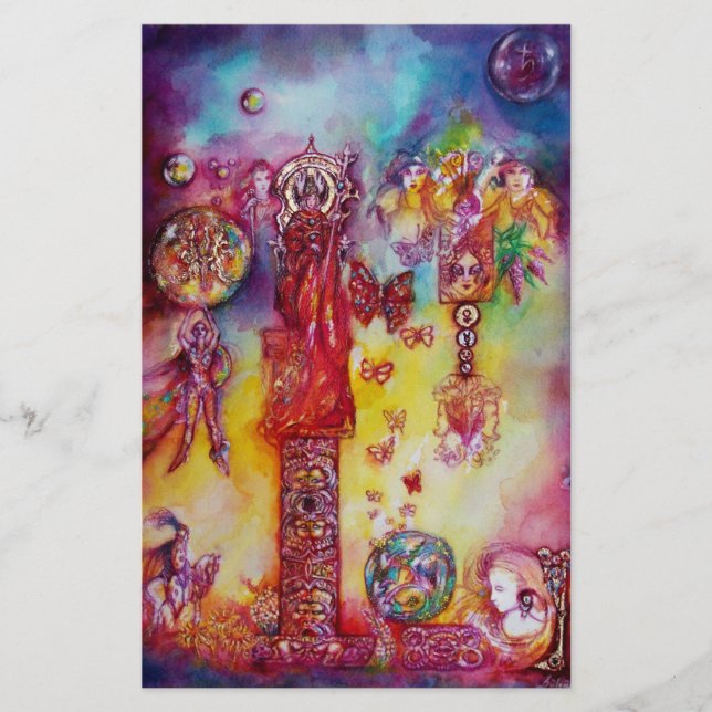 GARDEN OF THE LOST SHADOWS ,FAERY AND BUTTERFLIES STATIONERY (Front)