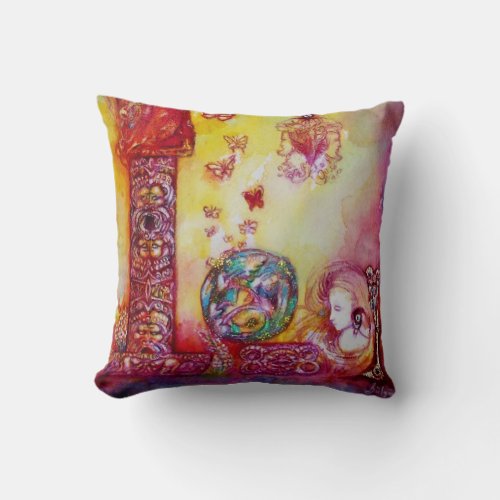 GARDEN OF THE LOST SHADOWS FAERY AND BUTTERFLIES THROW PILLOW