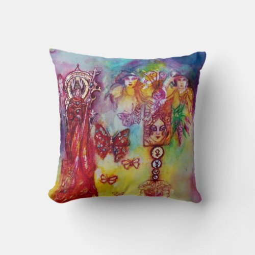 GARDEN OF THE LOST SHADOWS FAERY AND BUTTERFLIES THROW PILLOW