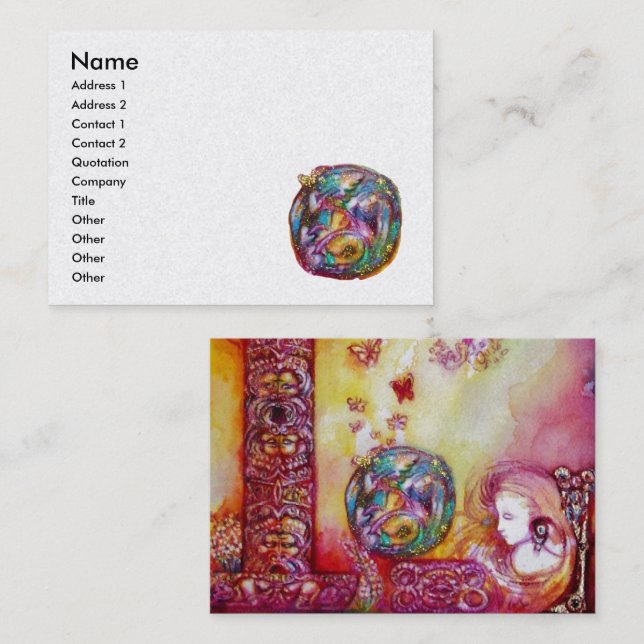 GARDEN OF THE LOST SHADOWS Fairies And Butterflies Business Card (Front/Back)
