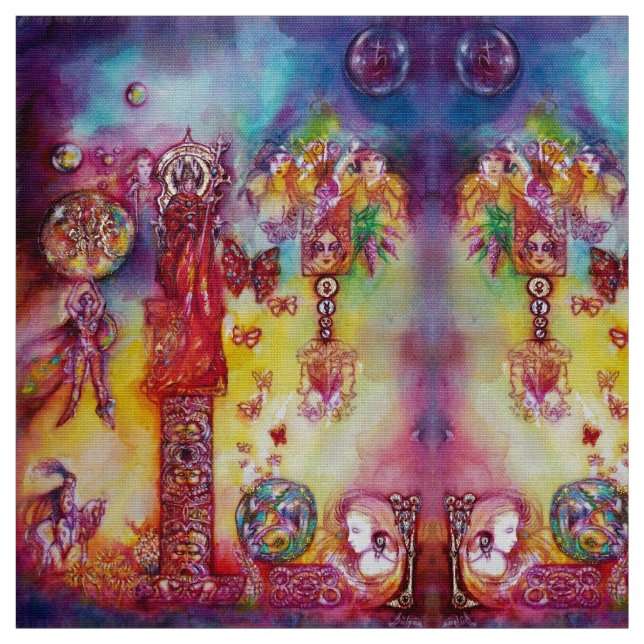 GARDEN OF THE LOST SHADOWS,FAIRIES AND BUTTERFLIES FABRIC (Swatch)