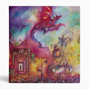 GARDEN OF THE LOST SHADOWS -FLYING RED DRAGON 3 RING BINDER