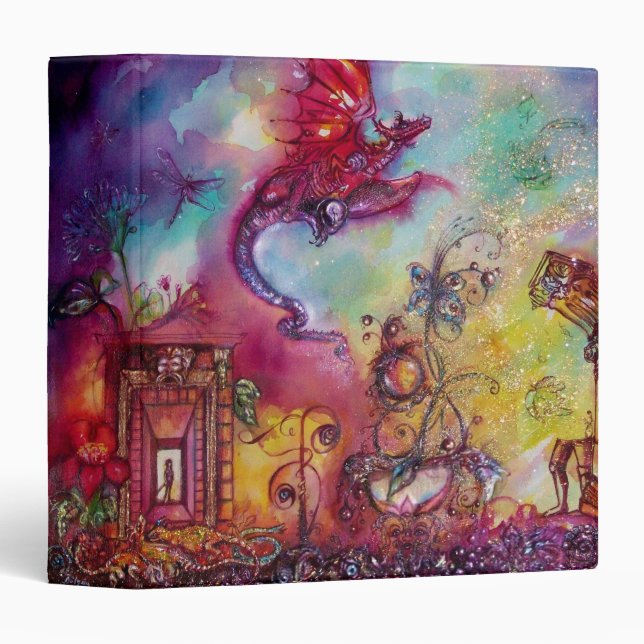 GARDEN OF THE LOST SHADOWS -FLYING RED DRAGON 3 RING BINDER (Front/Spine)