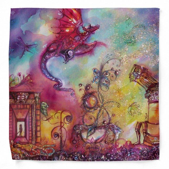GARDEN OF THE LOST SHADOWS, FLYING RED DRAGON BANDANA (Front)