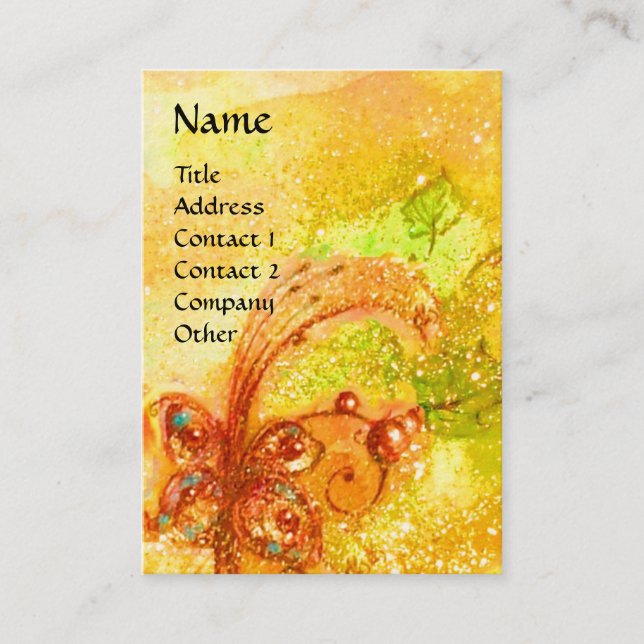 GARDEN OF THE LOST SHADOWS -FLYING RED DRAGON BUSINESS CARD (Front)